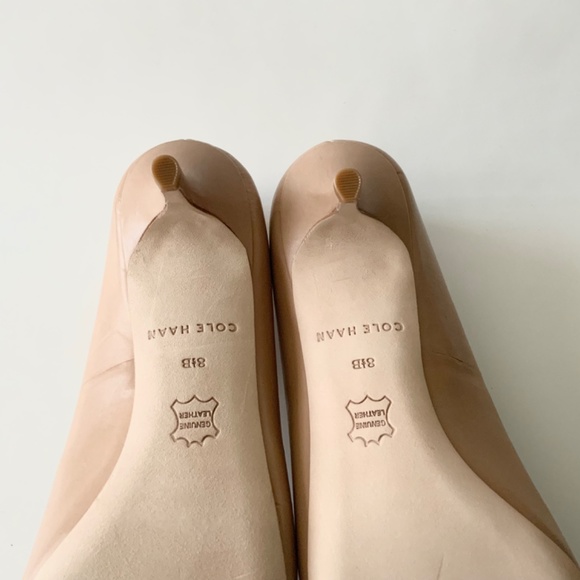 Cole Haan Vesta Nude Leather Pumps Heels Beige Dress Shoes 8.5 - Picture 15 of 15